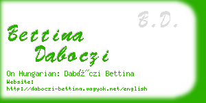 bettina daboczi business card